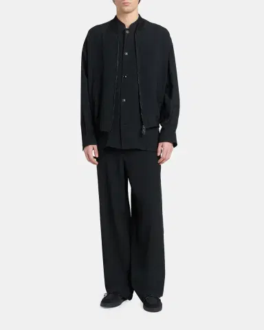Giorgio Armani Men's Seersucker Full-Zip Bomber Jacket | Thumbnail 2