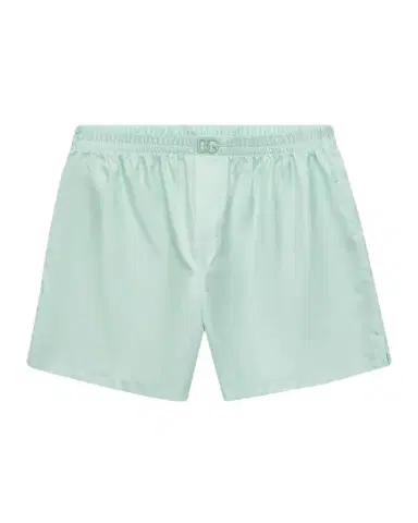 Dolce & Gabbana Men's Solid Pastel Silk Boxer Shorts | Thumbnail 1