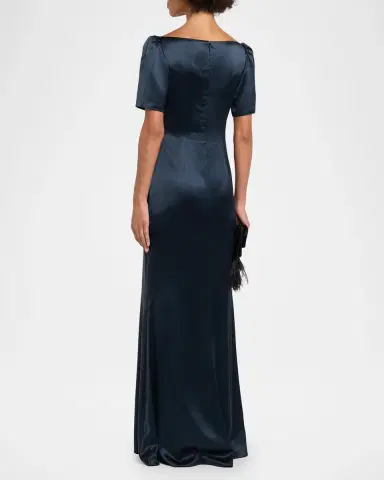 Saloni Marilyn Silk Wrap Dress | Thumbnail 3 Saloni Marilyn Silk Wrap Dress | Thumbnail 3