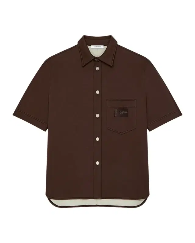 Givenchy Men's Pocket-Label Cotton Short-Sleeve Shirt