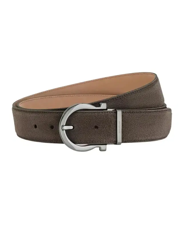 Ferragamo Men's Gancio-Buckle Reversible Leather Belt