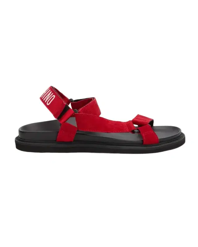 MOSCHINO Men's Logo Leather Sandals