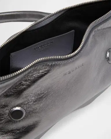 Alexander McQueen Manta Sculptural Metallic Leather Clutch Bag | Thumbnail 4