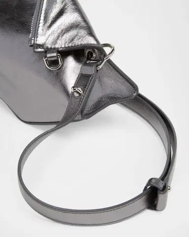 Alexander McQueen Manta Sculptural Metallic Leather Clutch Bag | Thumbnail 6