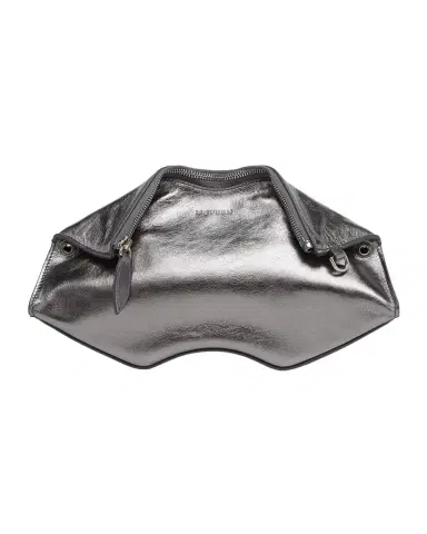 Alexander McQueen Manta Sculptural Metallic Leather Clutch Bag | Thumbnail 1