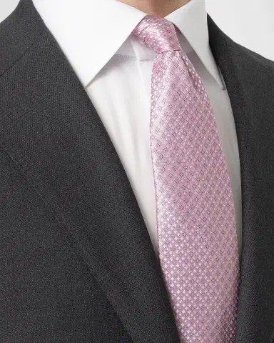Eton Men's Geometric Basketweave Silk Tie | Thumbnail 2