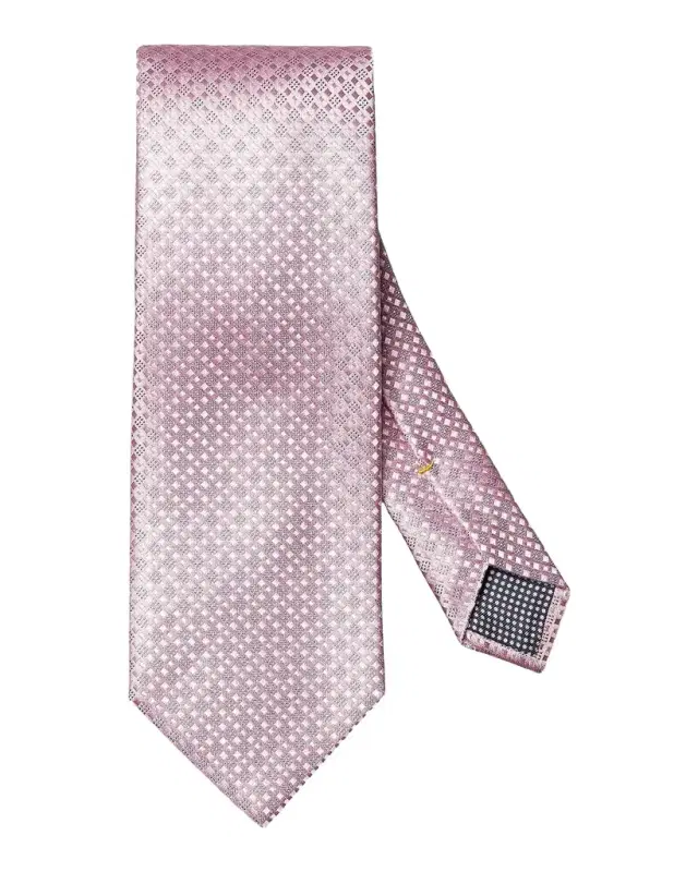 Eton Men's Geometric Basketweave Silk Tie