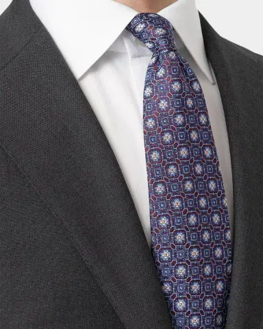 Eton Men's Medallion Jacquard Silk Tie | Thumbnail 2
