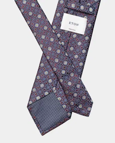 Eton Men's Medallion Jacquard Silk Tie | Thumbnail 3