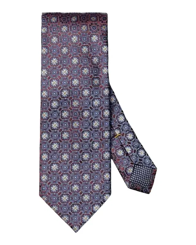 Eton Men's Medallion Jacquard Silk Tie