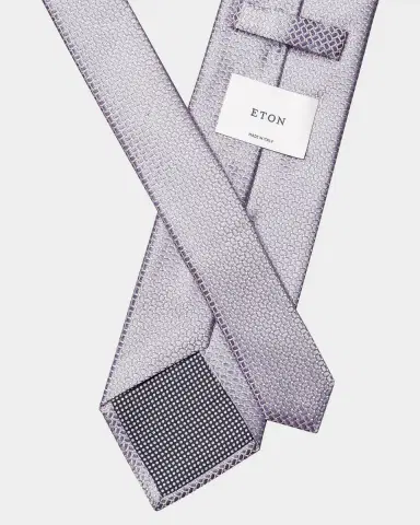 Eton Men's Basketweave Jacquard Silk Tie | Thumbnail 3