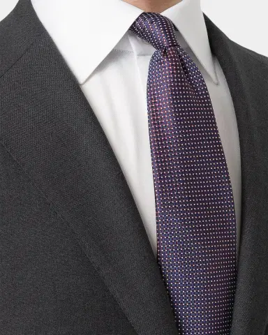 Eton Men's Basketweave Jacquard Silk Tie | Thumbnail 2