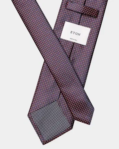 Eton Men's Basketweave Jacquard Silk Tie | Thumbnail 3