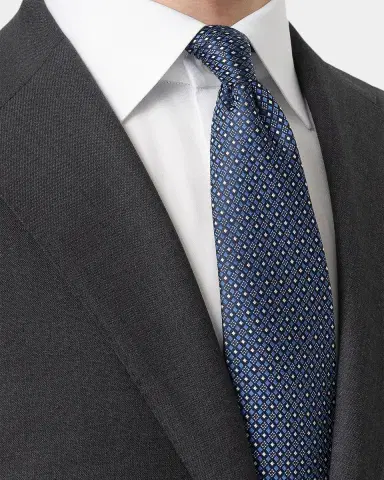 Eton Men's Basketweave Jacquard Silk Tie | Thumbnail 2