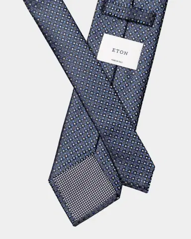 Eton Men's Basketweave Jacquard Silk Tie | Thumbnail 3