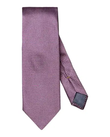 Eton Men's Grid Check Satin Silk Tie | Thumbnail 1