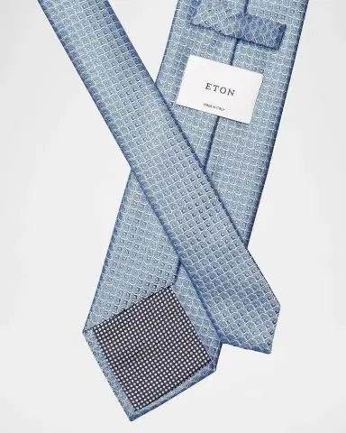 Eton Men's Geometric Jacquard Silk Tie | Thumbnail 2