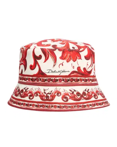 Dolce & Gabbana Men's Majolica Drill Fisherman Bucket Hat | Thumbnail 3