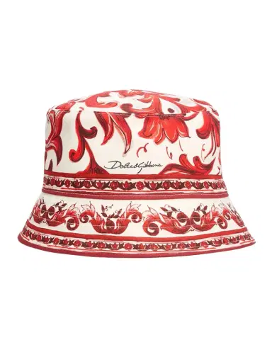 Dolce & Gabbana Men's Majolica Drill Fisherman Bucket Hat | Thumbnail 1