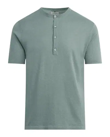 Joe's Jeans Men's Linen and Cotton Solid Henley T-Shirt | Thumbnail 1 Joe's Jeans Men's Linen and Cotton Solid Henley T-Shirt | Thumbnail 1