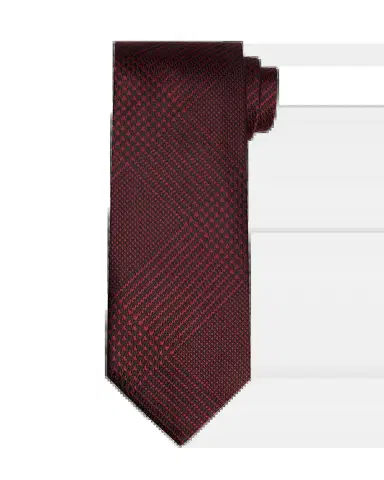 Tom Ford Men's Glen Plaid Linen Tie | Thumbnail 2
