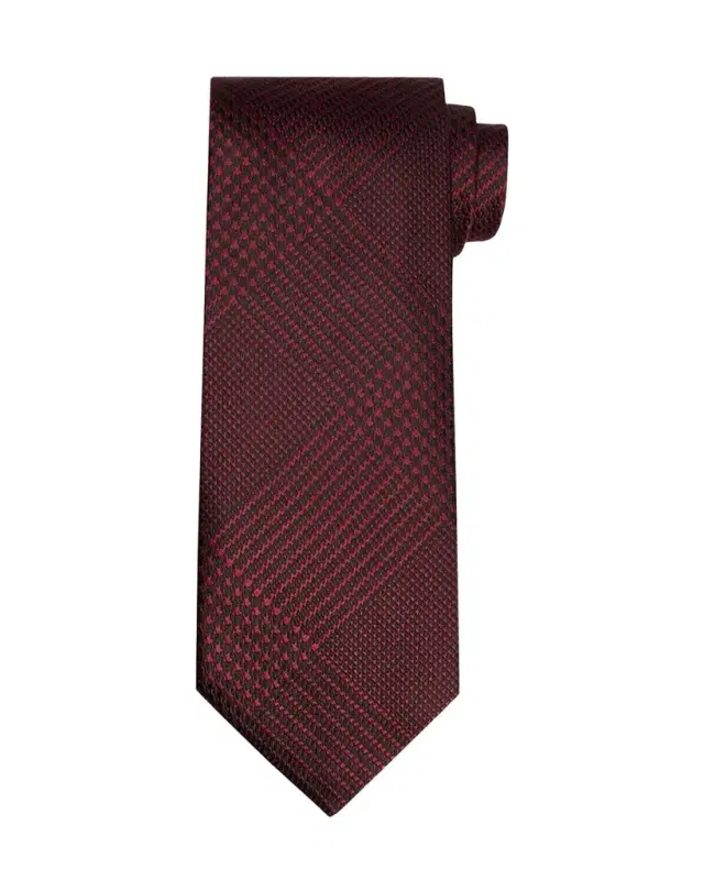 Tom Ford Men's Glen Plaid Linen Tie