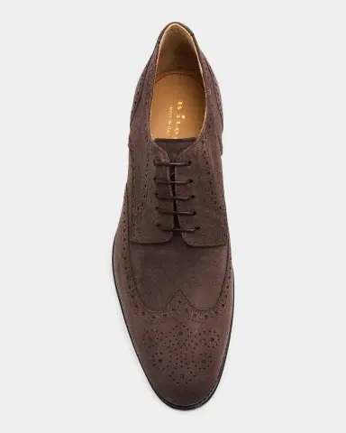 Kiton Men's Wingtip Suede Oxfords | Thumbnail 5