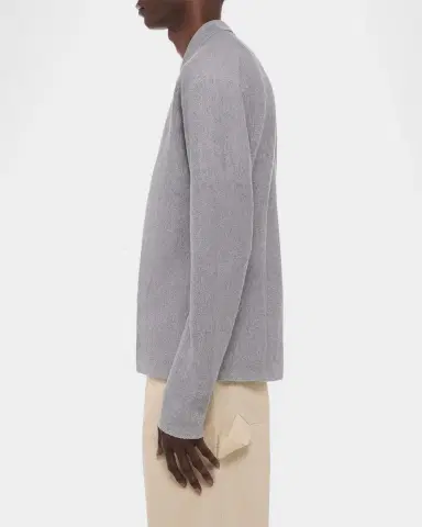 Helmut Lang Men's Raw-Cut Trim Full-Zip Shirt Jacket | Thumbnail 6 Helmut Lang Men's Raw-Cut Trim Full-Zip Shirt Jacket | Thumbnail 6