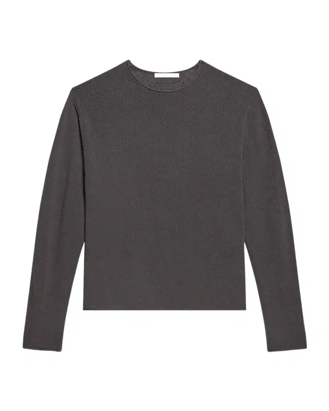 Helmut Lang Men's Textured Raw-Edge Crewneck Sweater