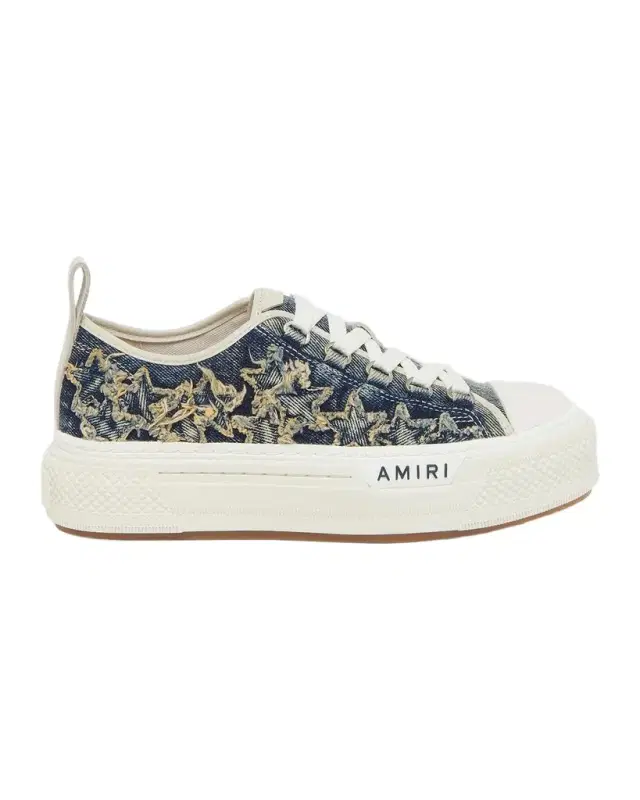 Amiri Court Denim Low-Top Sneakers