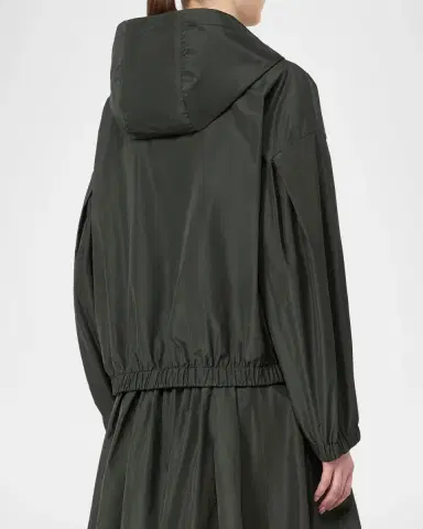 Max Mara Water-Repellent Taffeta Hooded Jacket | Thumbnail 3