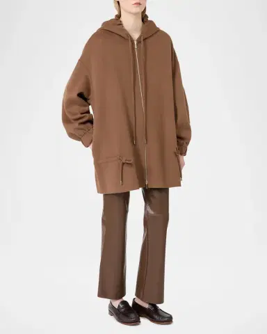 Max Mara Sublime Flare-Leg Coated Jersey Trousers | Thumbnail 2
