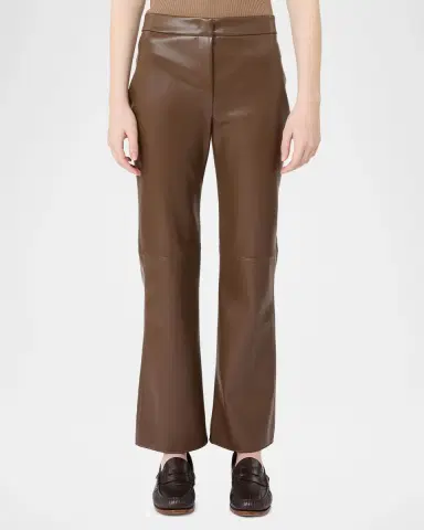 Max Mara Sublime Flare-Leg Coated Jersey Trousers | Thumbnail 4