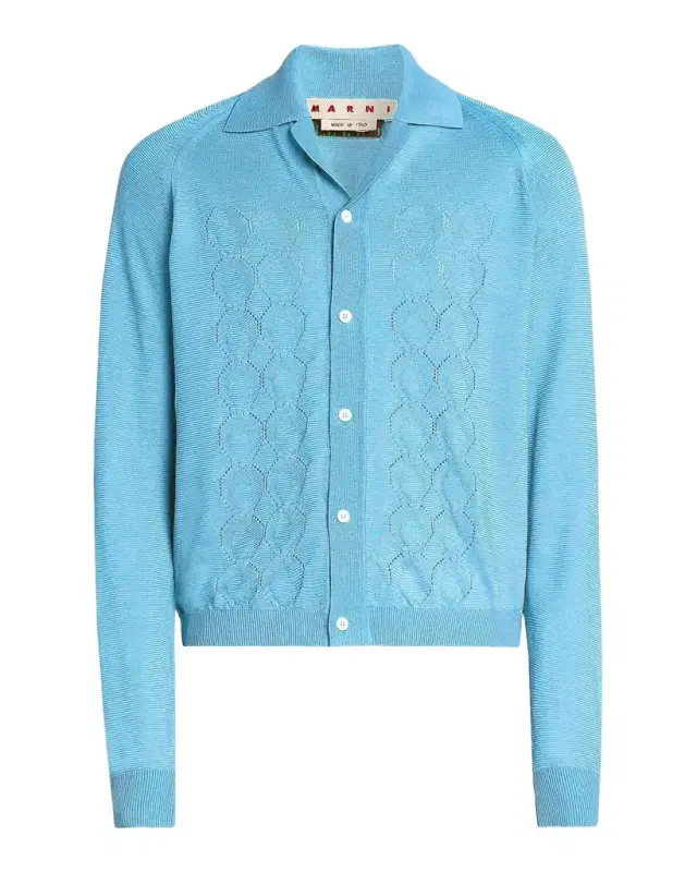 Marni Men's Pointelle Knit Cardigan