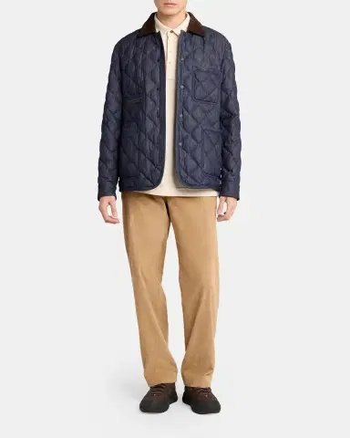 Moncler Grenoble Men's Cotton & Leather Quilted Jacket | Thumbnail 2
