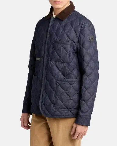 Moncler Grenoble Men's Cotton & Leather Quilted Jacket | Thumbnail 4