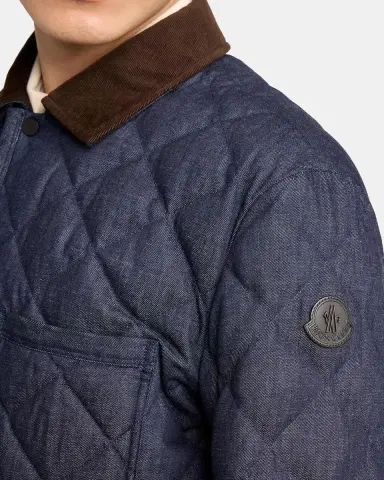 Moncler Grenoble Men's Cotton & Leather Quilted Jacket | Thumbnail 5