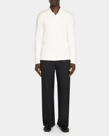 Vince Men's Twill Straight-Leg Pleated Trousers | Thumbnail 2 Vince Men's Twill Straight-Leg Pleated Trousers | Thumbnail 2