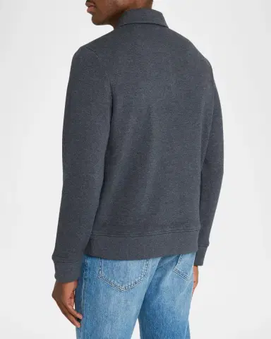 Vince Men's Pique Half-Zip Polo Sweater | Thumbnail 3 Vince Men's Pique Half-Zip Polo Sweater | Thumbnail 3
