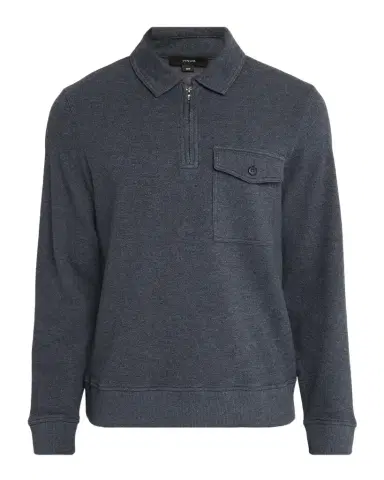 Vince Men's Pique Half-Zip Polo Sweater | Thumbnail 1 Vince Men's Pique Half-Zip Polo Sweater | Thumbnail 1