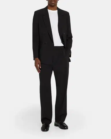 Frame Men's Tropical Wool Pleated Trousers | Thumbnail 2