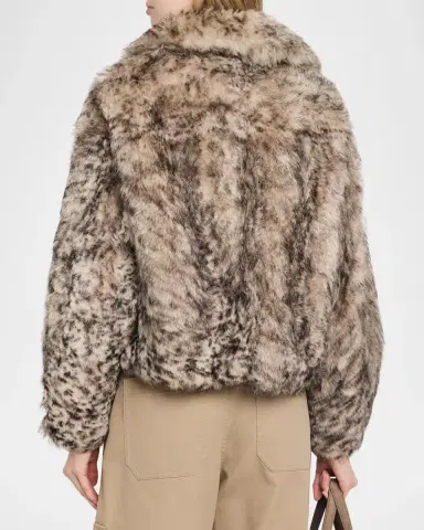 Brunello Cucinelli Spotted Lamb Shearling Short Jacket | Thumbnail 3