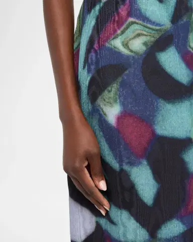 Dries Van Noten Layered Moire Midi Skirt | Thumbnail 5