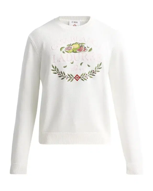 Casablanca Men's X Ladurée Cotton Crewneck Sweater