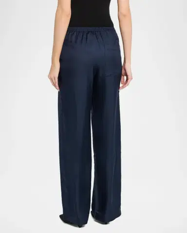 Loulou de Saison Alera Satin Wide-Leg Pants | Thumbnail 3