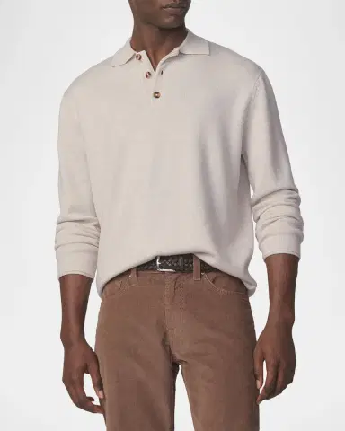 Joe's Jeans Men's Merino Wool Polo Sweater | Thumbnail 4