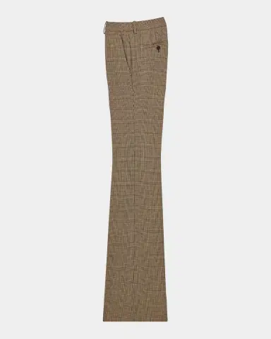 Saint Laurent Prince of Wales Flared Pants | Thumbnail 2 Saint Laurent Prince of Wales Flared Pants | Thumbnail 2