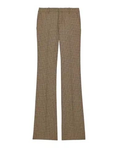 Saint Laurent Prince of Wales Flared Pants | Thumbnail 1 Saint Laurent Prince of Wales Flared Pants | Thumbnail 1