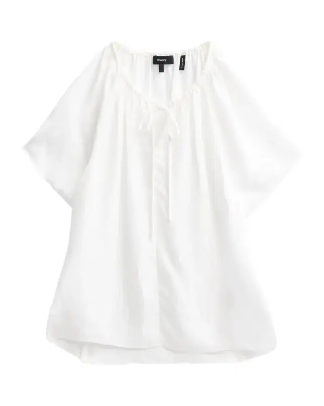 Theory Draped Front-Tie Blouse