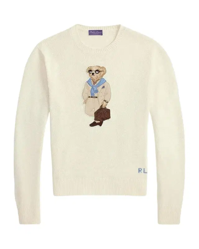 Ralph Lauren Purple Label Men's Polo Bear Silk-Linen Sweater
